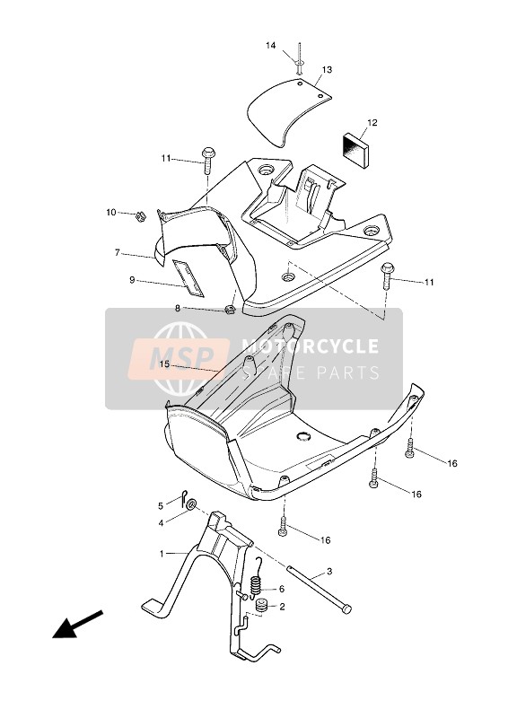 Yamaha EW50 2004 Stand & Footrest for a 2004 Yamaha EW50